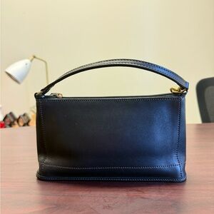 Vintage COACH Bleecker black leather Demi Zip bag purse 9311 EUC